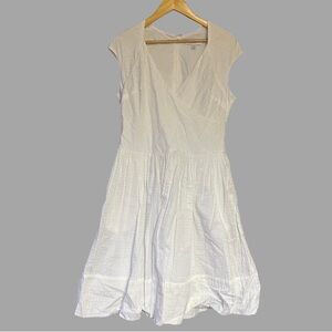 Issac Mizrahi White Cap Sleeve Dress